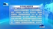 《关于加强党内法规制度建设的实施意见 》资讯完整版视频在线观看爱奇艺