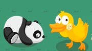 有趣的拼图小鸭子和小熊猫 欣欣玩游戏