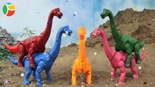 大象搜索和组装恐龙玩具，学习英语，婴幼儿宝宝游戏视频