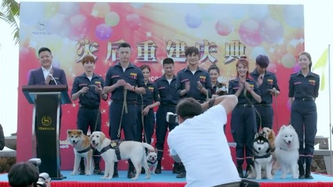 《神犬小七3》救援队带狗狗们参与酒店活动 阿旺也参加了