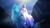 冰雪奇缘2：艾莎公主海上骑冰马这幕，连看20次，美爆了！