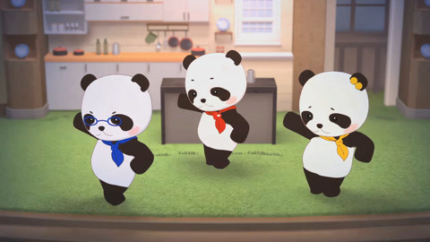 美乐蒂愿意穿着熊猫装跳舞