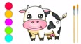 小猪佩奇的奶牛朋友简笔画