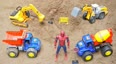 蜘蛛侠 超级挖掘机 工程车施工动画