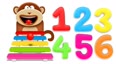 小猴子玩具认识数字