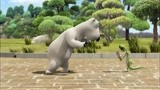倒霉熊：贝肯熊和小蜥蜴抢冰淇淋，身形不灵活撞到了柱子上了