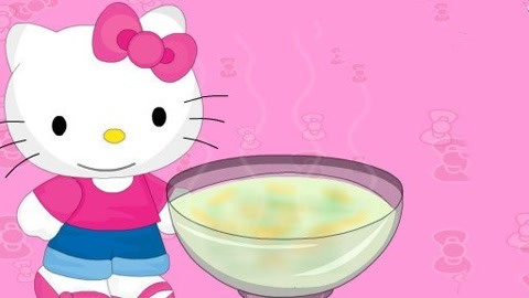 【泡芙姐姐】hello kitty 凯蒂猫做美味的蔬菜汤游戏
