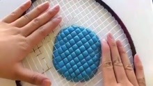 蓝色球网气泡水晶泥