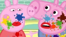 小猪佩奇简笔画填色游戏   佩佩猪和乔治