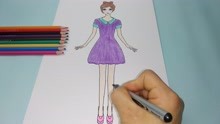 穿着紫色裙子的陈思思