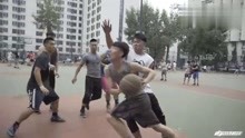 街头vsCUBA,在中国高水平的野球场街球手头盔哥面对CUB