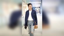 张翰酷帅现身机场-行走的偶像剧男主角！