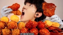 韩国吃货小伙：“爆辣”鸡腿加奶酪球，直接秒吞鸡腿，吃相真过瘾