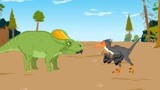 恐龙世界 小恐龙来找三角龙麻烦，想太多了！
