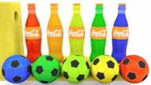 可乐瓶和足球玩具变色