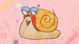 蜗牛与黄鹂鸟儿童绘画