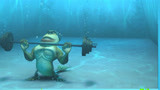 大战外星人：小怪兽在水里练肌肉，成为拯救世界的大英雄