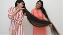 世界头发最长少女时隔12年剪发：12年未剪发，发长2米