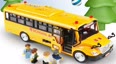 声光校车公交车玩具开箱一起去幼儿园
