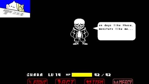 传说之下困难模式第一阶段】UNDERTALE HARD MODE sans fight!!