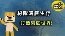 [图]迷你世界：海底极限生存第2期，第一个海底房打造完毕击败蛇神