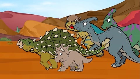恐龙对战动画片图片
