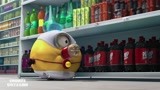神偷奶爸：小黄人超市里喝可乐，喝成了“大胖子”，好可爱啊！