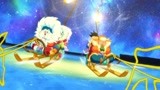 哆啦A梦：吹曲子可以使雪橇滑动，哆啦A梦和胖虎比赛，好快啊