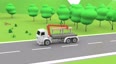 工程车建造蔬菜店经营养成早教英文动画片
