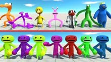 动物战争模拟器游戏 斑斑幼儿园乔希加藤队伍对战彩虹朋友战队