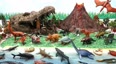 鳄鱼和火山公园恐龙玩具
